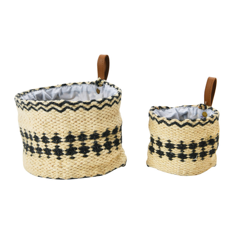 Union Rustic Woven Jute Baskets With Liner Wayfair Canada